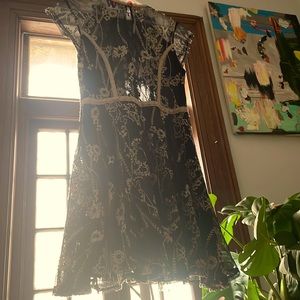 Free People - black and champagne gold stitching - sz 0-2